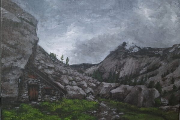 The French Alps acrylic painting